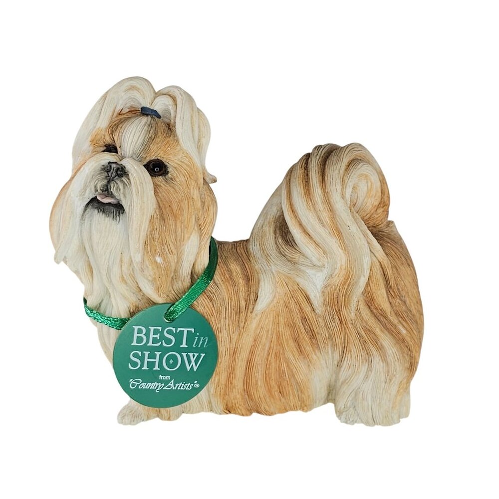 County Artists Shih Tzu Dog Figurine Best In Show Collectible Statue *Chipped*